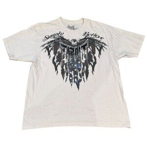 Vintage Y2K Tapout Simlpy‎ Believe T-Shirt Extra Large Grunge White |G1